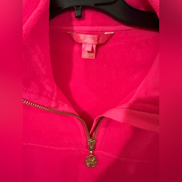 Lilly Pulitzer Pink Quarter-Zip Sweatshirt - Picture 3 of 10